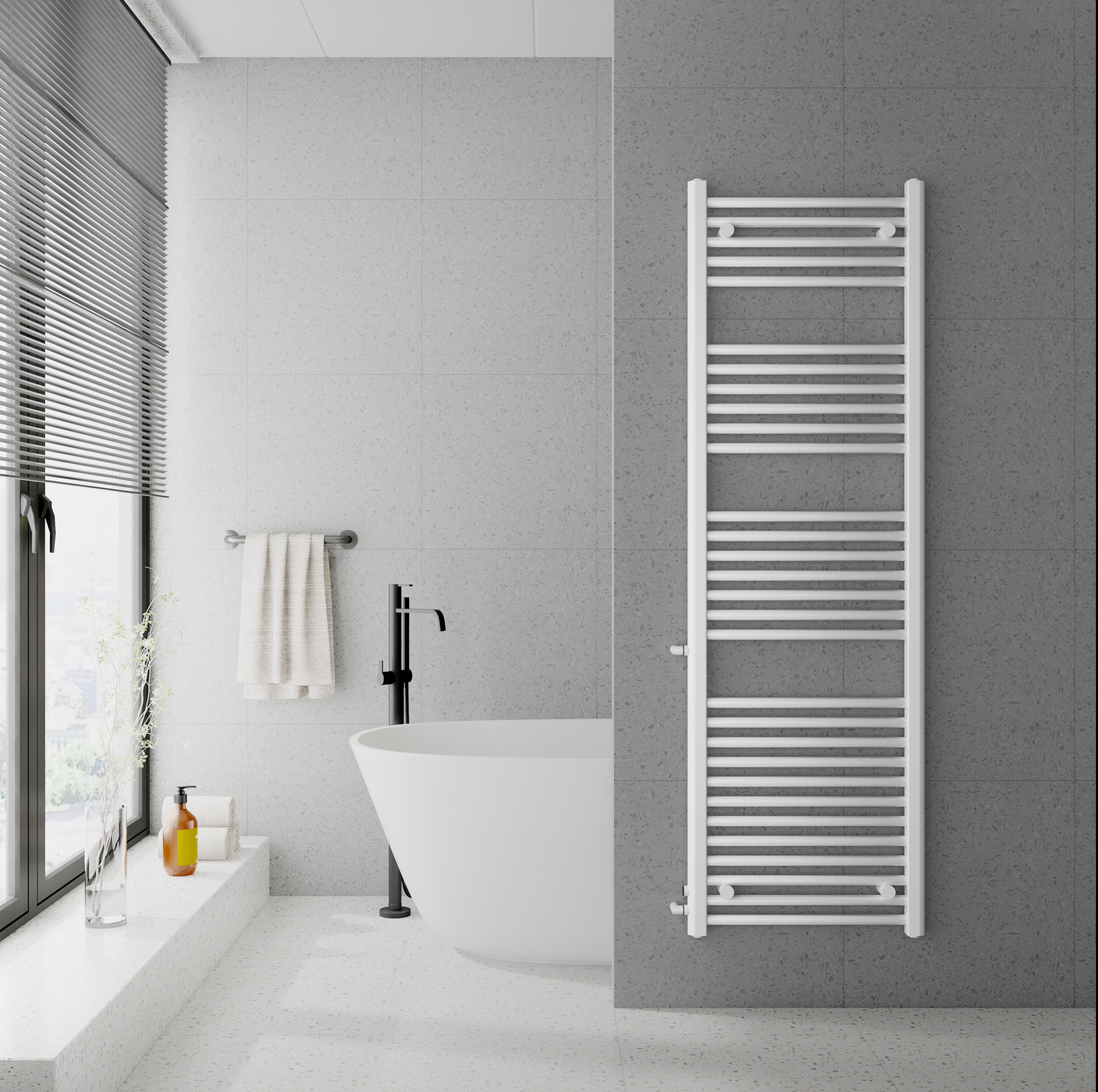 Renovierungsheizkörper Austausch Badheizkörper 500mm/540mm Seitenanschluss ,Heizkörper, VEGA, weiß